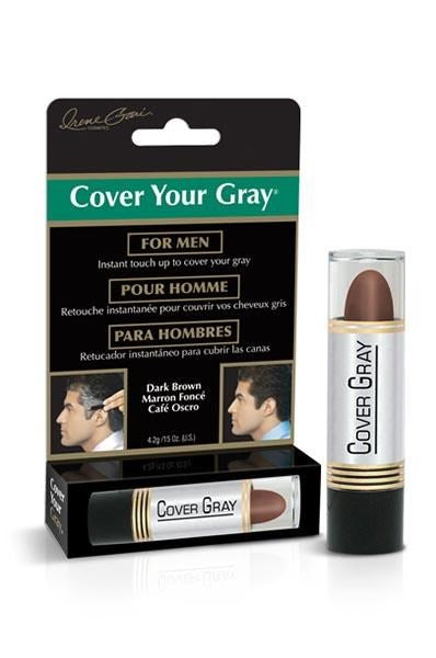 White Smoke COVER YOUR GRAY Men's Hair Touch Up Stick - Dark Brown