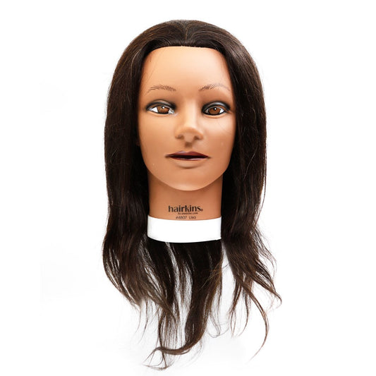 White Smoke ANNIE 100% Human Hair Mannequin Head (18inch - 20inch)