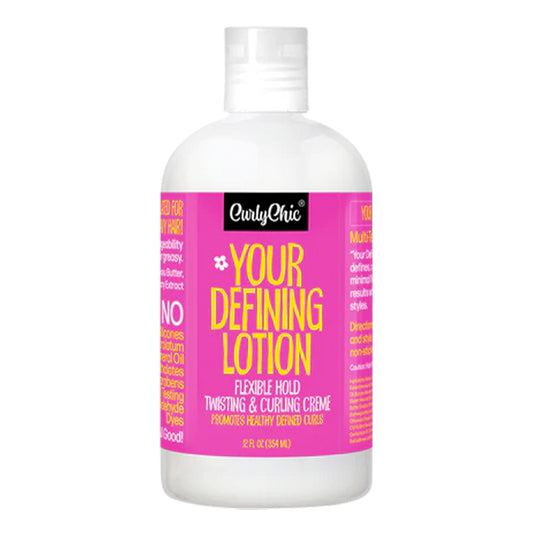 White Smoke CURLY CHIC Your Defined Lotion Flexible Hold Twisting Curling Creme (12oz)