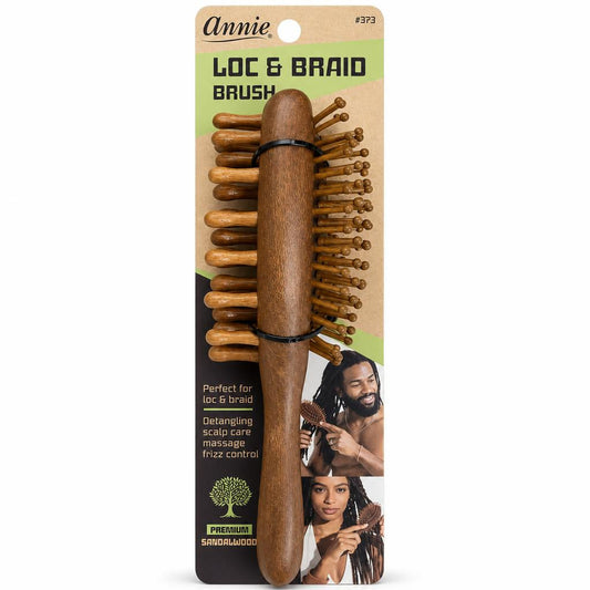 Saddle Brown ANNIE Loc &amp; Braid 2 in 1 Brush Oval