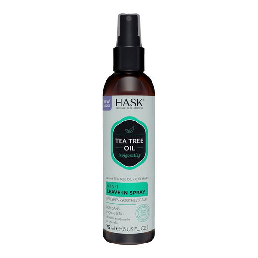 White Smoke HASK Tea Tree Oil &amp; Rosemary Invigorating 5-In-1 Leave-In Spray (6oz)