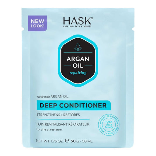 Powder Blue HASK Argan Oil Repairing Deep Conditioner Packet (1.75oz)