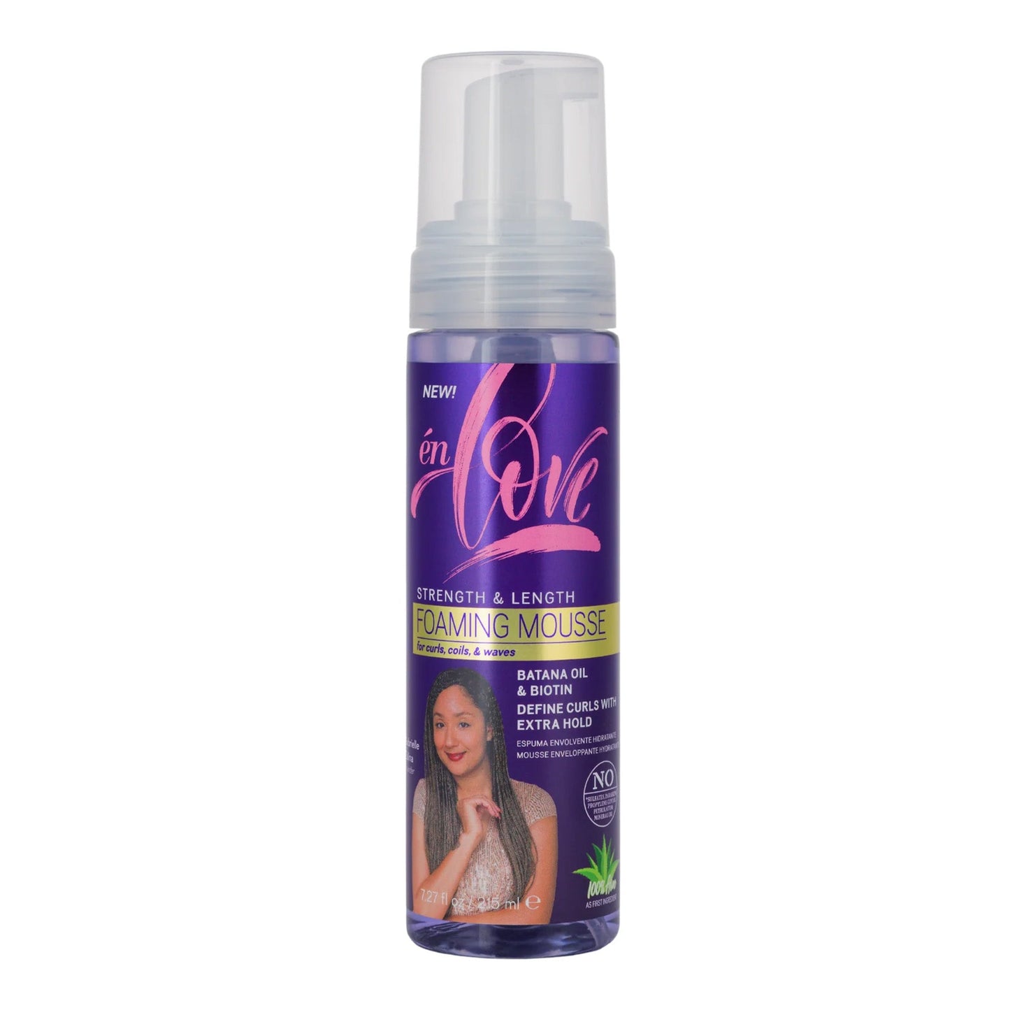 EN LOVE Strength &amp; Length Extra Hold Foaming Mousse Batana Oil &amp; Biotin (7.27oz)