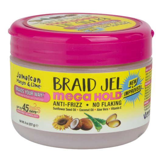 White Smoke JAMAICAN MANGO &amp; LIME Braids Your Way Braid Jel (8oz)
