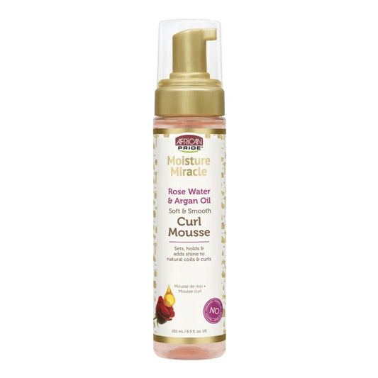 Antique White African Pride Moisture Miracle Rose Water &amp; Argan Oil Curl Mousse (8.5oz)