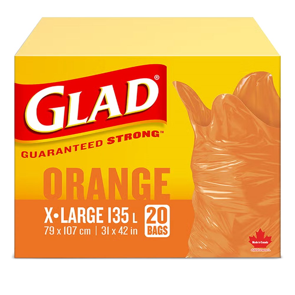 Khaki GLAD Orange Garbage Bag [X-Large 135L]