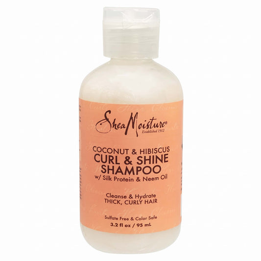 White Smoke SHEA MOISTURE Coconut &amp; Hibiscus Curl &amp; Shine Shampoo