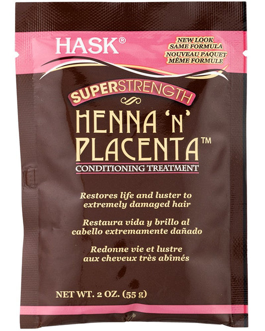 Dim Gray HASK HNP Henna 'N' Placenta Treatment Packet [Super] (2oz)