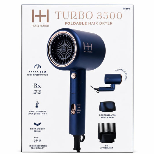 White Smoke ANNIE Hot &amp; Hotter Turbo 3500 Foldable Hair Dyer