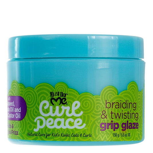 Light Sea Green JUST FOR ME Curl Peace Braiding &amp; Twisting Grip Glaze (5.5oz)