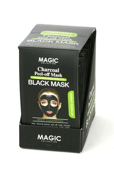 Dark Slate Gray MAGIC COLLECTION Charcoal Peel Off Black Mask Pouch [24pc/ds]