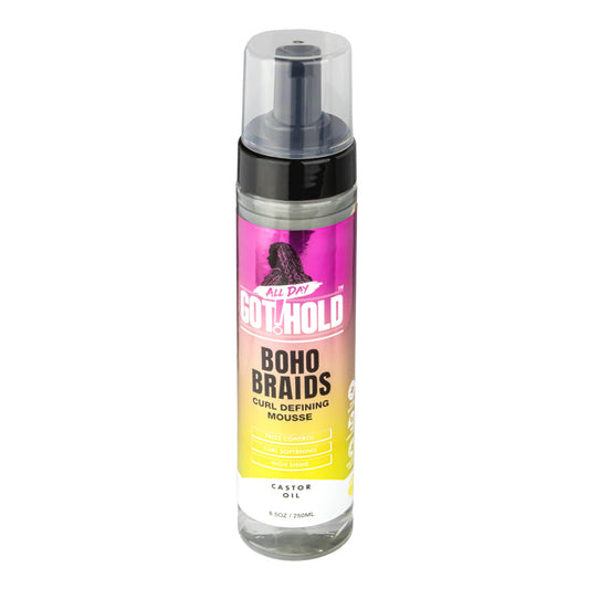 White Smoke ALL DAY GOT HOLD Boho Braids Curl Defining Mousse (8.5oz)