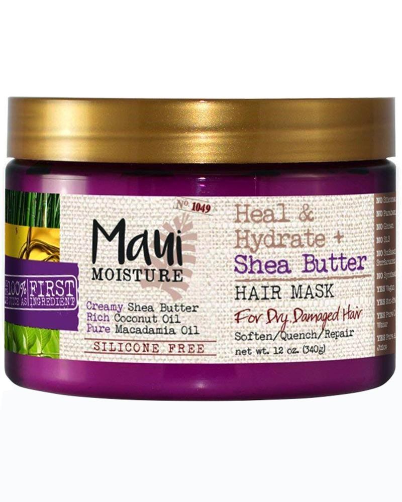 Antique White MAUI MOISTURE Heal &amp; Hydrate Shea Butter Hair Mask (12oz)