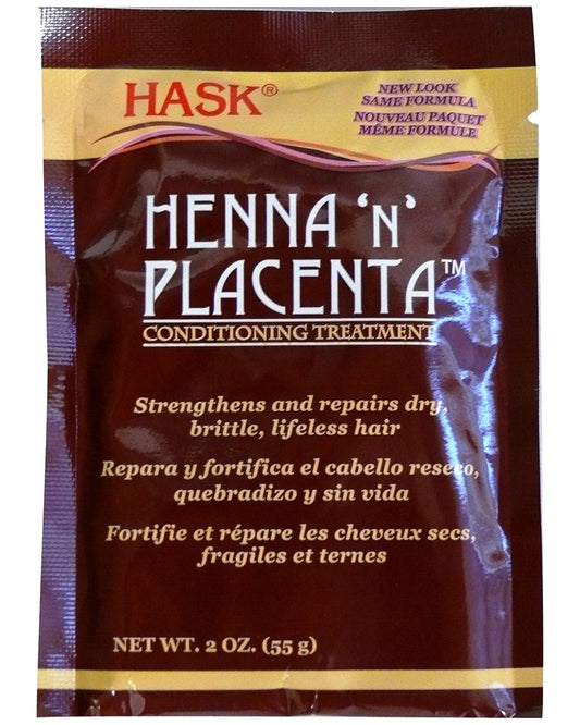 Black HASK HNP Henna 'N' Placenta Treatment Packet [Regular] (2oz)