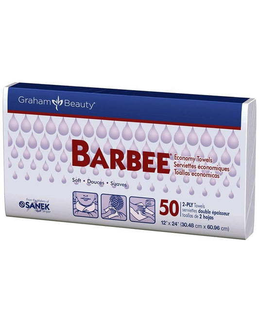 White Smoke GRAHAM BEAUTY  Barbee 2-Ply Economic Towel (12" x 24") [50 towels/pk]