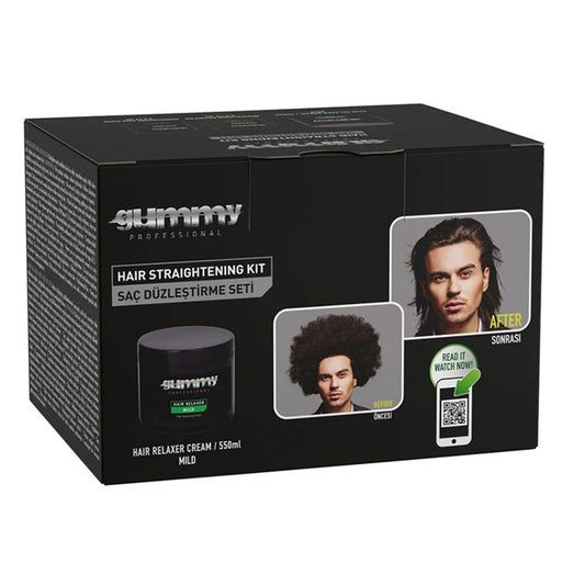 Black GUMMY PROFESSIONAL Hair Straightening Kit
