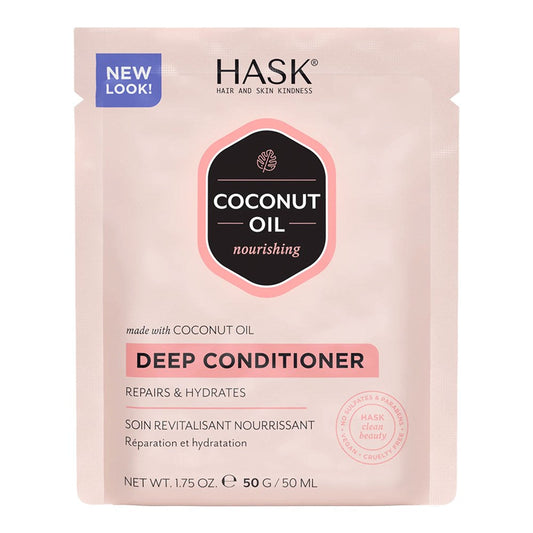 Light Gray HASK Monoi Coconut Oil Nourishing Deep Conditioner Packet (1.75oz)