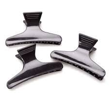 White Smoke Large Butterfly Clips – Black Economy 12/pack